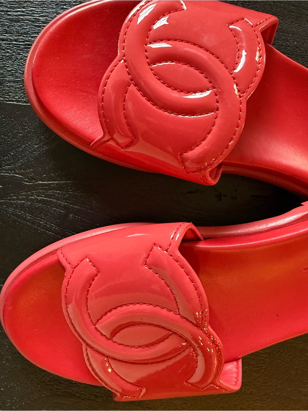 Chanel Patent Leather Slides - Picture 5 of 5